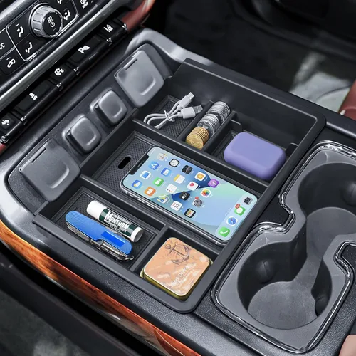 Miniatura 9 de EDBETOS Bandeja Organizadora de Consola Central Compatible con Accesorios Chevy Silverado/GMC Sierra 1500 2014-2018 2015-2019 Silverado/Sierra
