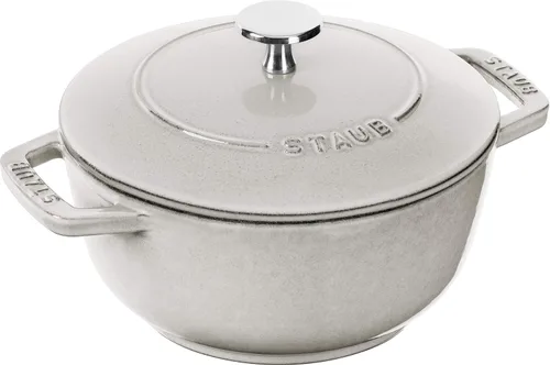 Staub Wa-NABE 40501-477 Wanabe Campagne M, 7.1 pulgadas (7.1 in), doble mano, esmalte fundido, olla, arroz, 2 tazas, compatible con inducción