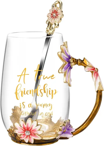 Miniatura 17 de OEAGO Regalos de hermana para hermanas para mujeres, elegante taza de té, regalos únicos de Navidad y cumpleaños para hermana, pequeña, grande