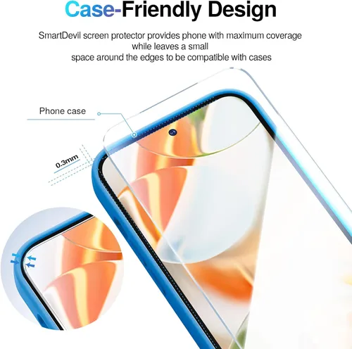 Miniatura 6 de SMARTDEVIL Protector de pantalla para Google Pixel 9 Pro XL (paquete de 3) + protector de lente de cámara, vidrio templado HD, apto para desbloqueo