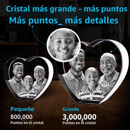 Miniatura 6 de ArtPix 3D Foto de cristal, regalos personalizados de Navidad para esposa, mujer, ella, mamá, él, hombres, madre, abuela, gran regalo personalizado