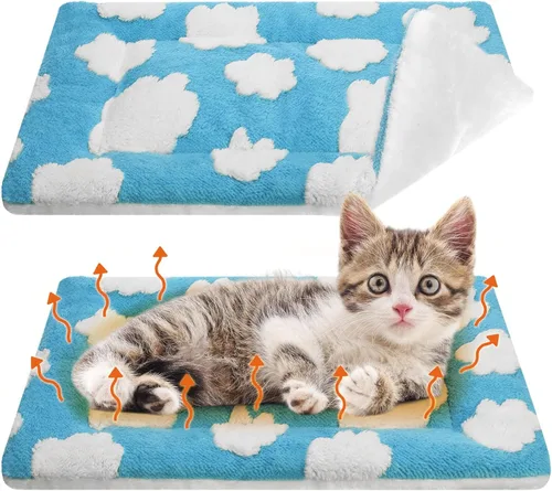 Miniatura 10 de VitalCozy Paquete de 2 tapetes autocalentables para gatos, almohadilla autocalentable, reversible, lavable a máquina, refleja el calor corporal