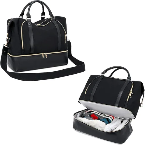 Miniatura 8 de CAMTOP - Bolsa de viaje de fin de semana para mujer, bolsa de lona con espacio para laptop de15.6 pulgadas