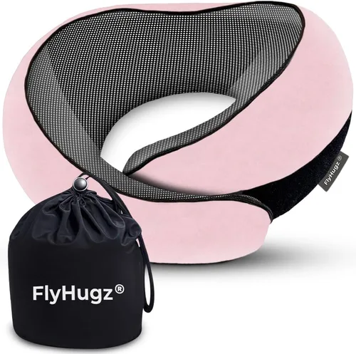 Miniatura 7 de FlyHugz® Almohada de viaje para el cuello Almohada cervical de espuma viscoelástica para mayor comodidad en el avión Diseño compacto