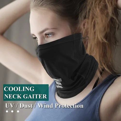 Miniatura 4 de Polaina de cuello con protección UV, polaina de cuello ajustable para hombres y mujeres