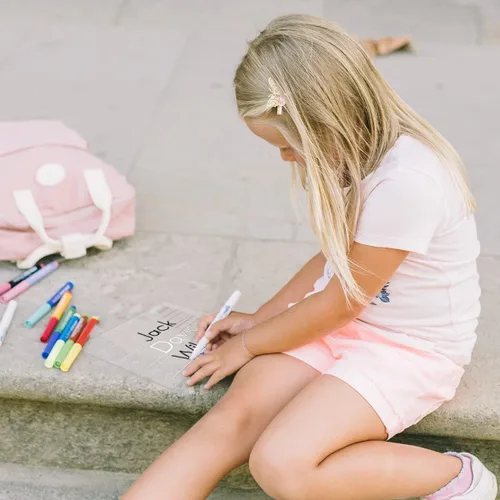Miniatura 2 de Rastreo de nombres de acrílico – Pizarra de borrado en seco reutilizable con nombre personalizado – Suministros de aprendizaje preescolar para 5x7
