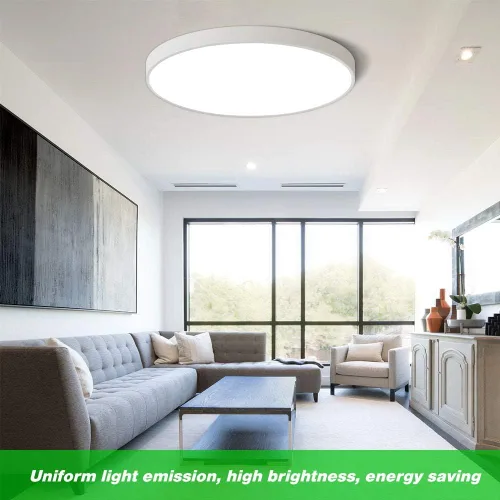 Miniatura 6 de LightingWill Lámpara de techo LED de montaje empotrado, 3200 lúmenes, luz blanca diurna de 5000 K, 12 pulgadas 24 W, accesorio de iluminación