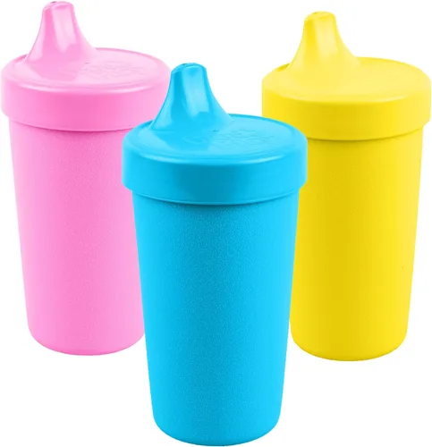 Miniatura 19 de Re-Play - Vasos de 10 onzas, hechos en EE.UU. Vasos antiderrames para la alimentación de bebés, niñas y niños pequeños, en color azul marino, agua