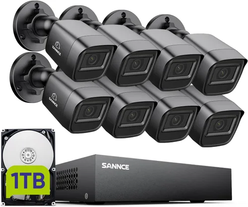 Miniatura 9 de SANNCE Sistema de cámara de seguridad 1080P 8CH H.264+ 1080N DVR de vigilancia en el hogar y (8) × 1080P cámara CCTV resistente a la intemperie al