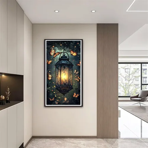 Miniatura 2 de Butterfly Lamp Diamond Painting Kits for Adults Beginners, 5D Full Drill Diamond Art Kits Gem Art for Home Wall Decor, Rhinestone Embroidery Crafts