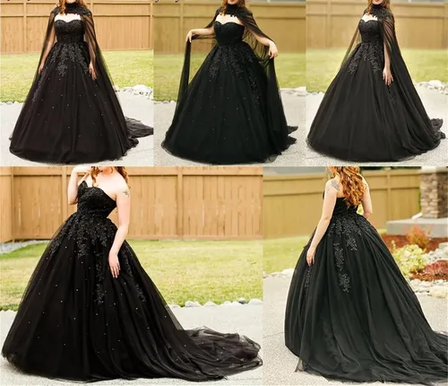 Miniatura 6 de YJNXHN Vestidos de quinceañera para mujer con apliques de capa con cuentas Sweet 16 Prom Party Ball Dress