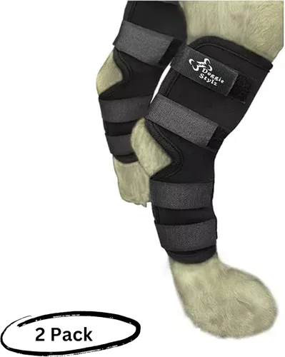 Miniatura 8 de Doggie Stylz Soportes de pierna de perro para pierna trasera, ajustable, para recuperación de desgarros, artritis, soporte de movilidad de primera