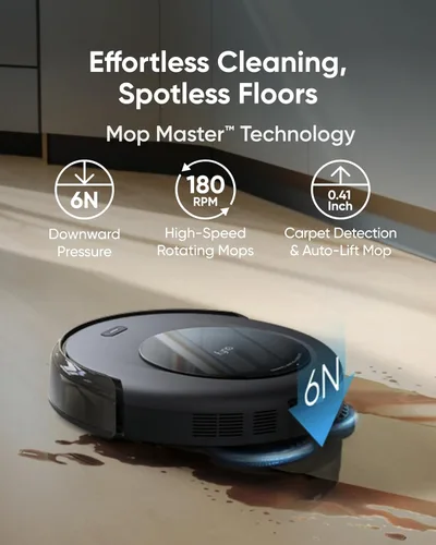 Miniatura 5 de eufy (Como Nuevo) Robot Aspirador Omni C20, Combo de Robot Aspirador y Mopa, Autovaciado, Lavado y Secado Automático de Mopa para Limpieza Sin