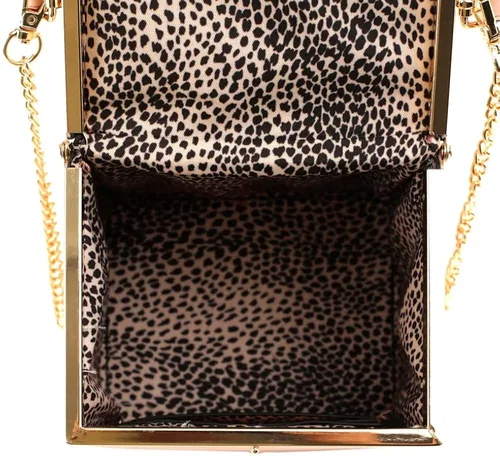 Miniatura 3 de Small Medium Top Handle Square Frame Clutch Purse Crossbody Bag