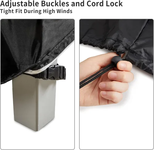 Miniatura 5 de ALSTER Fundas para Sillas de Patio Impermeables, Fundas para Sillas de Exterior (32" L x 37" A x 36" Al), Fundas de Muebles Negras Duraderas e