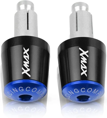 Miniatura 12 de Contrapeso motocicleta 7/8 "0.866 in manillar Grips extremo manillar tapa tapa enchufe para Yamaha Xmax X-MAX 125 250 300 400 XMAX125 XMAX250