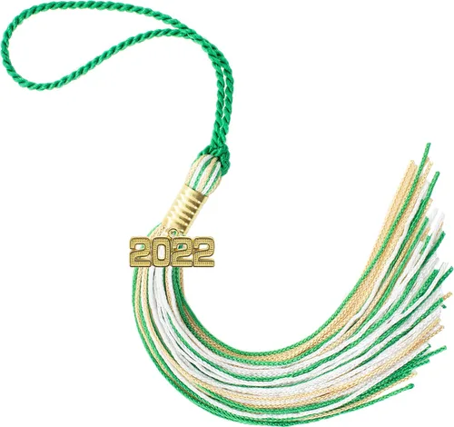 Miniatura 43 de Borla de graduación Aqua 2022, todos los colores escolares disponibles, fabricada en Estados Unidos