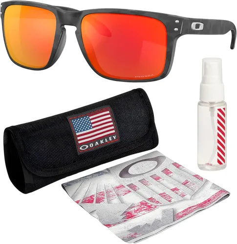 Miniatura 20 de Oakley HOLBROOK XL OO9417 Square Shape Sunglasses With Official Eyewear Kit Marco de acero Lente polarizada negra Prizm