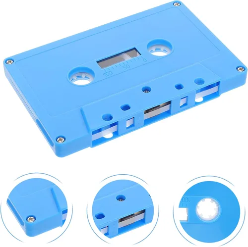 Miniatura 8 de 2pcs Retro Decor for Music Lovers Blank Cassette Tape Decor for Parties Sky-blue