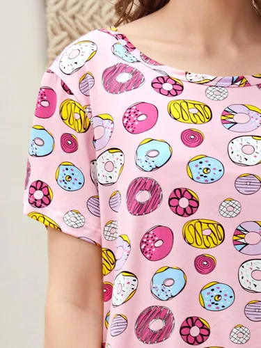 Miniatura 4 de Floerns Camisón de lencería divertido para mujer, camiseta con estampado lindo
