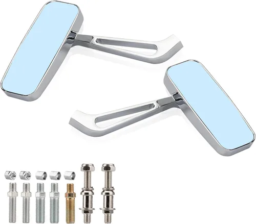 Miniatura 9 de LKV Espejos de motocicleta con perno de 8 mm y 10 mm, espejos retrovisores laterales universales para manillar, compatibles con Honda Grom Kawasaki