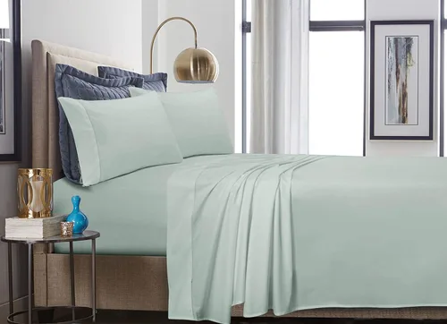 Miniatura 6 de Tribeca Living Par de almohadas de algodón percal de 500 hilos, estándar, gris