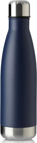 Miniatura 32 de MEWAY Botella de agua deportiva de 17 onzas con aislamiento al vacío, de acero inoxidable, a prueba de fugas, doble pared en forma de cola, mantiene