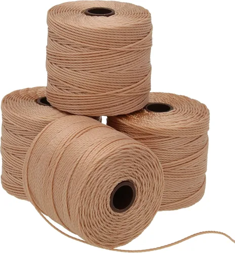 Miniatura 38 de The Beadsmith S-Lon Cordón para Cuentas – Cordón de Nylon Torcido de 0.5 mm para Ensartar, Paquete de 4, Mezcla de Neutrales Fríos, TEX210, 77