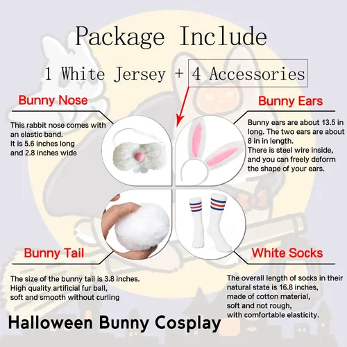 Miniatura 2 de Mens Bugs #1 /Lola #10 Halloween Bunny Jersey Space Movie Squad Basketball Jersey Sports Shirt White XS-XXL