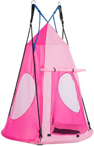 Miniatura 6 de Silla hamaca colgante para niños, asiento de tienda de campaña para uso en interiores y exteriores, perfecta para niños, adultos, soporta 330 libras
