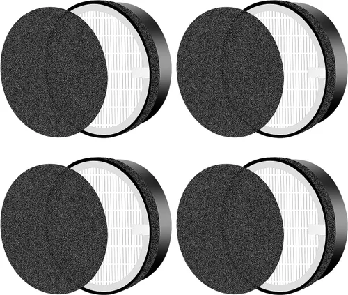 Filtros de repuesto para LEVOIT LV-H132, compatibles con prefiltro de nailon 3 en 1 Laukowind LV-H132, filtros reales de carbón activado de alta