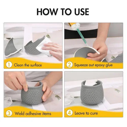 Miniatura 6 de Resina epoxi transparente de 5 minutos, resina epoxi de curado rápido, pegamento adhesivo impermeable, epoxi líquido de alta resistencia adecuado