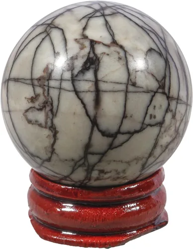 Miniatura 5 de Bola de cristal curativo de amatista de 1.575 in, decoración del hogar, esfera de adivinación Fengshui con soporte de madera