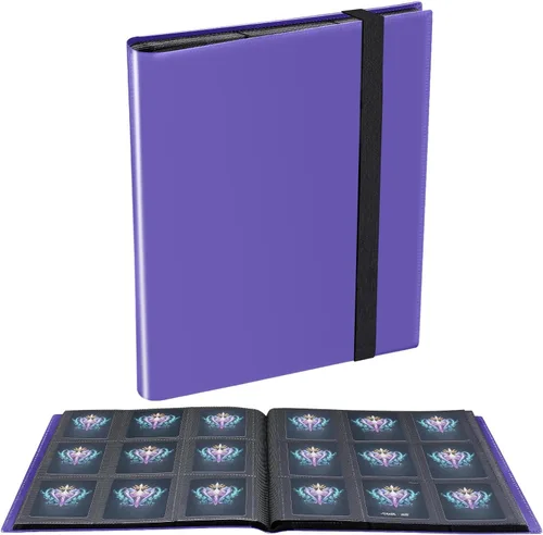 Miniatura 12 de Carpeta de Tarjetas, Carpeta de Colección de Tarjetas de 9 Bolsillos Mejorada para Tarjetas, Álbum con Soporte para 360 Tarjetas para Yugioh, MTG
