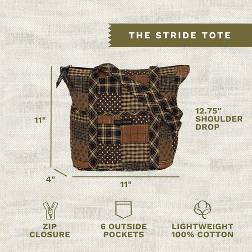 Miniatura 3 de Bella Taylor Bolsos de hombro de retazos de algodón acolchado Stride