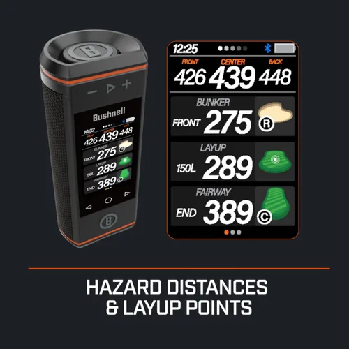 Miniatura 6 de Bushnell Golf Wingman HD - Altavoz GPS con pantalla táctil a color, audible y visual frontal/centro/trasero con potente audio de 360 grados