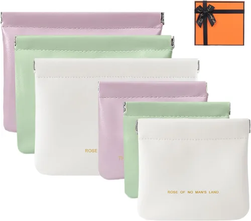 Miniatura 7 de Bolsa de cuero para anillos, funda para anillos de boda, bolsa para anillos de compromiso, almacenamiento de joyas para novios, portador de anillos