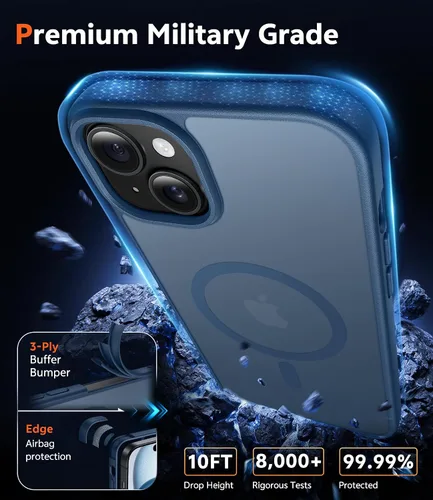 Miniatura 854 de FNTCASE Funda para iPhone 13 Pro-Max: Fundas magnéticas transparentes compatibles con Magsafe Slim anti amarillamiento protección contra caídas