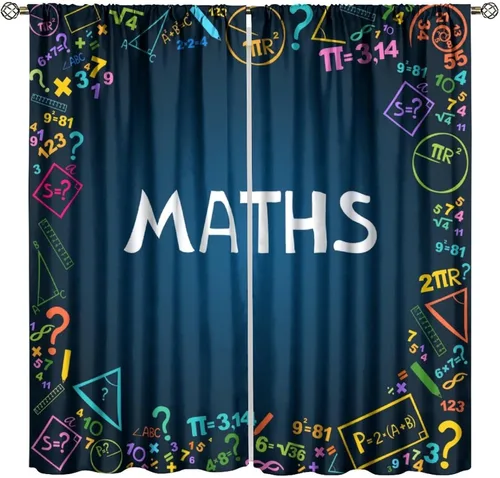 Miniatura 19 de Cortinas opacas para ventanas de ciencia para niños, lupa de libro de laboratorio de ciencia, lupa, frascos moleculares, cortinas impresas