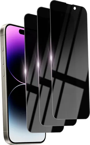 Miniatura 25 de Paquete de 3 protectores de pantalla de privacidad para iPhone 17 Pro Max, vidrio templado de 6.9 pulgadas, protección ocular antiespía, cobertura