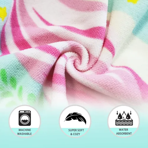 Miniatura 4 de NovForth Toalla de playa para niños y niñas, toalla de baño con capucha de sirena, toalla de piscina para niños pequeños con capucha Unicornio