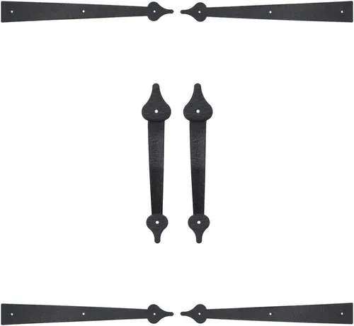 Miniatura 7 de WINSOON - Herramientas decorativas de metal para puerta de garaje, con tornillos, estilo casa de transporte, bisagras ciegas, manijas, puerta