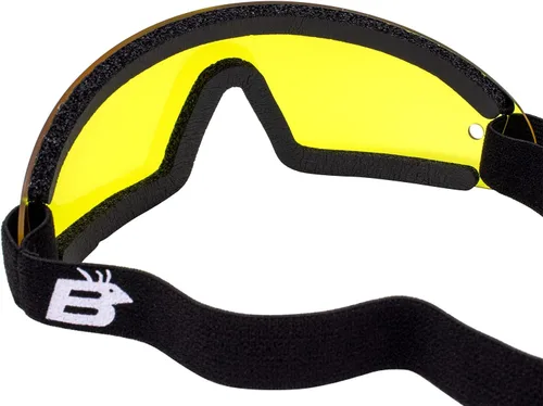 Miniatura 5 de Birdz Gafas Wing Sky Dive Skydiving Gafas con acolchado Marco Negro con Lente Amarillo