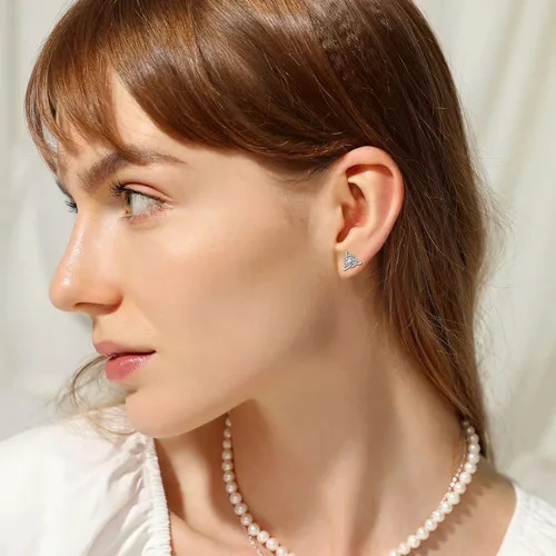 Miniatura 2 de Bestyle Pendiente celta de plata de ley 925 con piedras para mujeres y niñas, bonito adorno de nudo celta con piedra natal encanto, joyería
