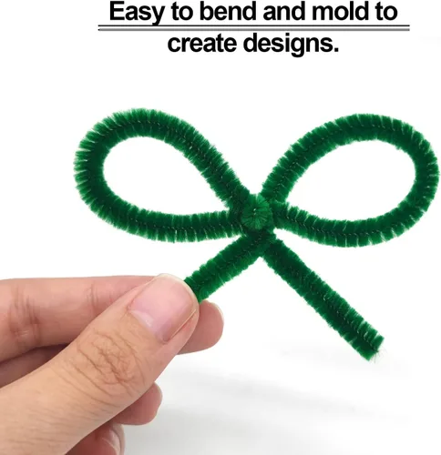 Miniatura 5 de BlingKingdom 100 limpiadores de tuberías esponjosos, tallos de felpilla, suministros de manualidades para hacer coronas, decoraciones navideñas