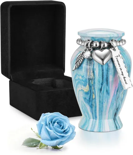 Miniatura 20 de Dletay Urnas pequeñas para cenizas humanas, recuerdo de 2.85 pulgadas, mini urna de cremación conmemorativa para mujeres y hombres, urnas funerarias