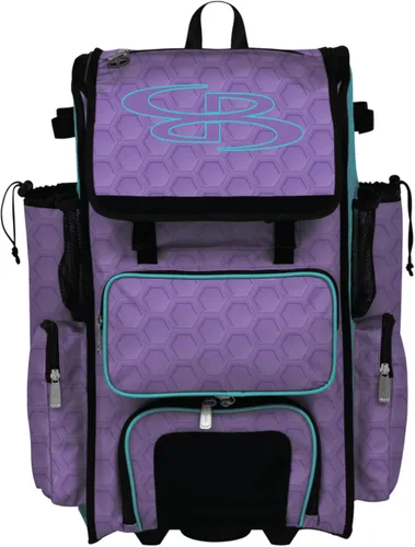 Boombah bolsa grande con ruedas Superpack 2.0 3DHC para elementos de béisbol/softball - 23-1/2" x 13-1/2" x 9-1/2" - Múltiples colores - asa