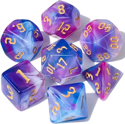 Miniatura 17 de CiaraQ DND - Juego de dados poliédricos con bolsa de dados para juegos de rol de Calabozos y Dragones RPG MTG (fuente negra y blanca)