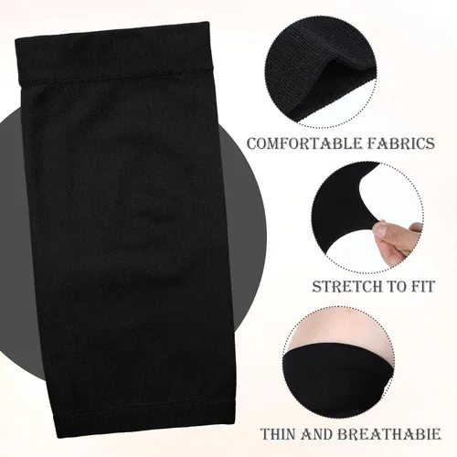 Miniatura 3 de DIVINA VITAE 3 pares de fundas para tatuaje de antebrazo, manga de compresión para el antebrazo, para hombres y mujeres (negro)