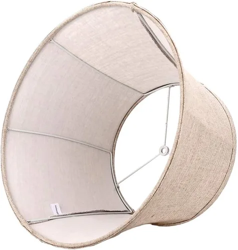 Miniatura 5 de Tootoo Star Pantalla de lámpara de tambor grande marrón para candelabros, lámpara de pie y lámpara de mesa, araña de 12 x 16 x 11 pulgadas, tela